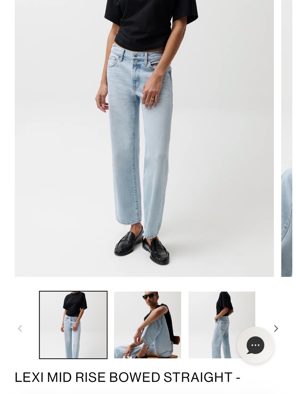 Pistola Lexi Mid Rise Bowed Straight Jeans - like
New 27